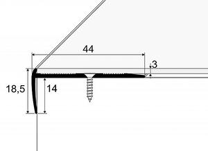 Schodový profil pre krytiny do 3 mm (skrutkovací) Stříbro E01