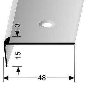 Schodový profil pre krytiny do 3 mm (skrutkovací) | Küberit 860 Im. nerezu F2