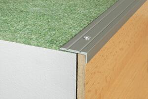Schodový profil 25 x 10 mm (skrutkovací) Stříbro E01