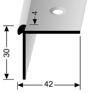 Schodový profil pre krytiny do 4 mm (skrutkovací) | Küberit 872 Stříbro F4