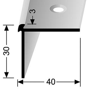 Schodový profil pre krytiny do 3 mm (skrutkovací) | Küberit 871 Im. nerezu F2