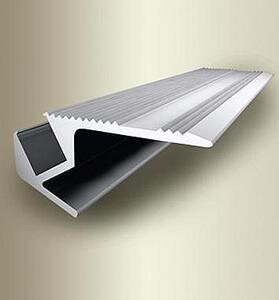 Schodový profil 37 x 21 mm pre LED osvetlenie (skrutkovací) | Küberit 891 Stříbro F4