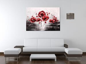 Ručne maľovaný obraz Červené Vlčie maky Rozmery: 100 x 70 cm