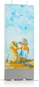 Flatyz Nature Little Girl With A Dog dekoratívna sviečka 6x15 cm
