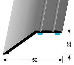 Prechodový ukončovací profil pre krytiny do 22 mm (samolepiaci) | Küberit 245 SK Stříbro F4
