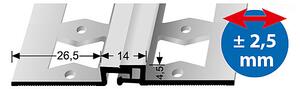Dilatačný profil pre krytiny do 4,5 mm (skrutkovací) | Küberit 318 G Stříbro F4