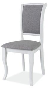Jedálenská stolička SIGMN-SC biela/sivá