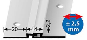 Dilatačný profil pre krytiny do 2 mm (skrutkovací) | Küberit 316 Stříbro F4