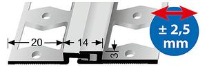 Dilatačný profil pre krytiny do 3 mm (skrutkovací) | Küberit 317 G Bronz F6