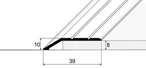 Prechodový ukončovací profil pre krytiny do 8 mm (samolepiaci) Zlato E00