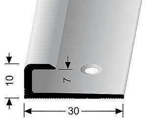 Ukončovací profil pre krytiny do 7 mm (skrutkovací) | Küberit 805 Stříbro F4