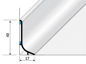 Soklový profil 40 / 50 mm (samolepiaci) Vnější roh 2 ks
