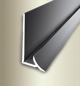 Soklový profil pre krytiny do 5 mm (lepený) | Küberit 927 Stříbro F4