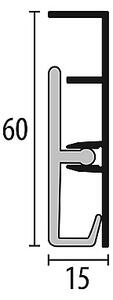 Soklový profil 60 mm (narážací) | Küberit 935 Vnější roh