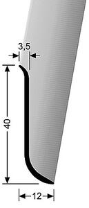 Soklový profil 40 mm (lepený) | Küberit 910 U Im. nerezu kart. F2G