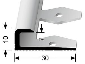 Ukončovací profil pre krytiny do 7 mm (pre ľahké ohýbanie) Stříbro F4