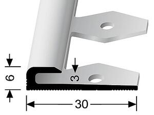 Ukončovací profil pre krytiny do 7 mm (pre ľahké ohýbanie) Stříbro F4
