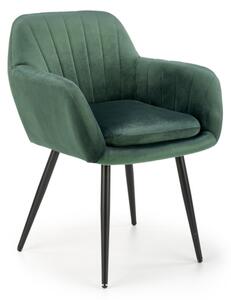 Jedálenská stolička FOXTROT, 58x80x56, tmavo zelená