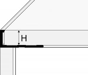 Obkladový ukončovací L profil pre krytiny do 15 mm Matné stříbro küberit