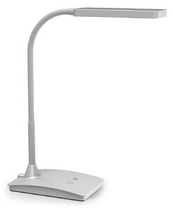 LED stolová lampa MAULpearly, CCT stmievateľná strieborná