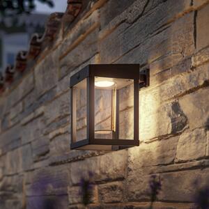 Philips Solárna nástenná lampa Camill čierna/číra 14 x cm, Čierna, Plast, Moderný, Solárne svietidlá