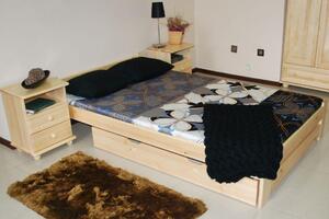 MPE, MAREK 90x200 posteľ z masívneho dreva, dekor borovice, jelša, dub, orech