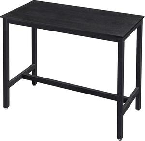 Barový stôl, pevný kovový rám, jedálenský stôl 120 x 60 x 90 cm