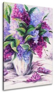 Ručne maľovaný obraz Kytica farebných levandúľ Veľkosť: 70 x 100 cm