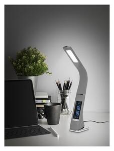 Livarno home Stolná LED lampa s integrovanými hodinami (hnedosivá/sivá) (100368888)