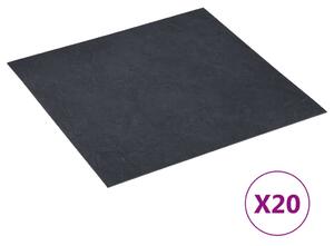 Samolepiace podlahové dosky 20 ks PVC 1,86 m² čierny mramor