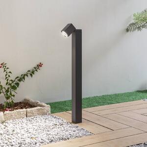 Cestné svetlo Lindby Othil, výška 80 cm, antracit, kov