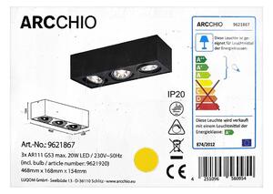 Arcchio Arcchio - LED Stropné svietidlo DWIGHT 3xG53/20W/230V LW1078 + záruka 3 roky zadarmo