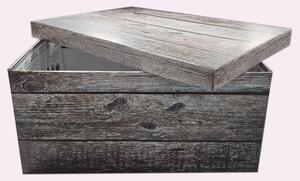 Úložná krabica MAXI WOOD GREY 51x37x24cm