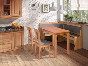 Kuchynský kút + stôl so stoličkami III (jelša) (Forever 65). Vlastná spoľahlivá doprava až k Vám domov. 1059196