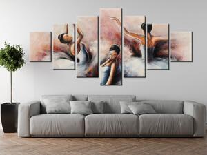 Ručne maľovaný obraz Nádherné baletky - 7 dielny Rozmery: 210 x 100 cm