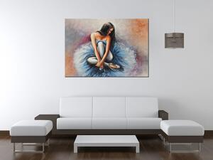 Ručne maľovaný obraz Tmavovlasá baletka Rozmery: 70 x 100 cm