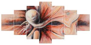 Ručne maľovaný obraz Tajomná neznáma - 7 dielny Rozmery: 210 x 100 cm