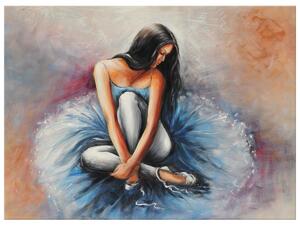 Ručne maľovaný obraz Tmavovlasá baletka Rozmery: 120 x 80 cm