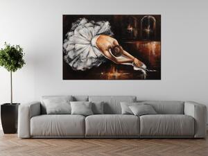 Ručne maľovaný obraz Rozcvička baletky Rozmery: 120 x 80 cm