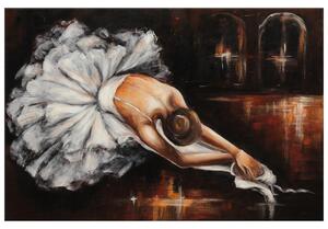 Ručne maľovaný obraz Rozcvička baletky Rozmery: 100 x 70 cm