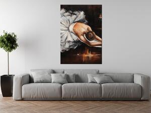 Ručne maľovaný obraz Rozcvička baletky Rozmery: 70 x 100 cm