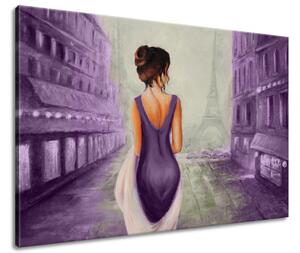 Ručne maľovaný obraz Prechádzka v Paríži Rozmery: 100 x 70 cm