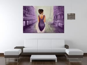 Ručne maľovaný obraz Prechádzka v Paríži Rozmery: 70 x 100 cm