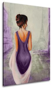 Ručne maľovaný obraz Prechádzka v Paríži Rozmery: 120 x 80 cm