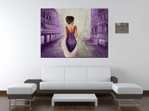 Ručne maľovaný obraz Prechádzka v Paríži Rozmery: 70 x 100 cm