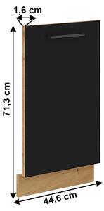 Dvierka na umývačku Monro ZM 71,3x44,6 cm - čierna / dub artisan