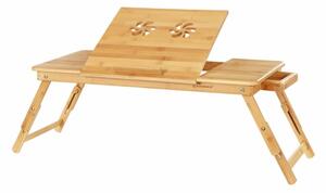 Nastaviteľný malý bambusový stolík 72 x (21-29) x 35 cm