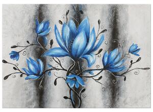 Ručne maľovaný obraz Kytica modrých magnólií Rozmery: 100 x 70 cm