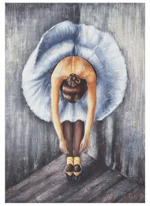 Ručne maľovaný obraz Baletka v modrom Rozmery: 100 x 70 cm
