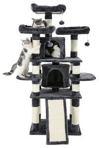 FEANDREA Škrabadlo pre mačky, XXL mačací strom s 3 pohodlnými vyhliadkami, 172 cm